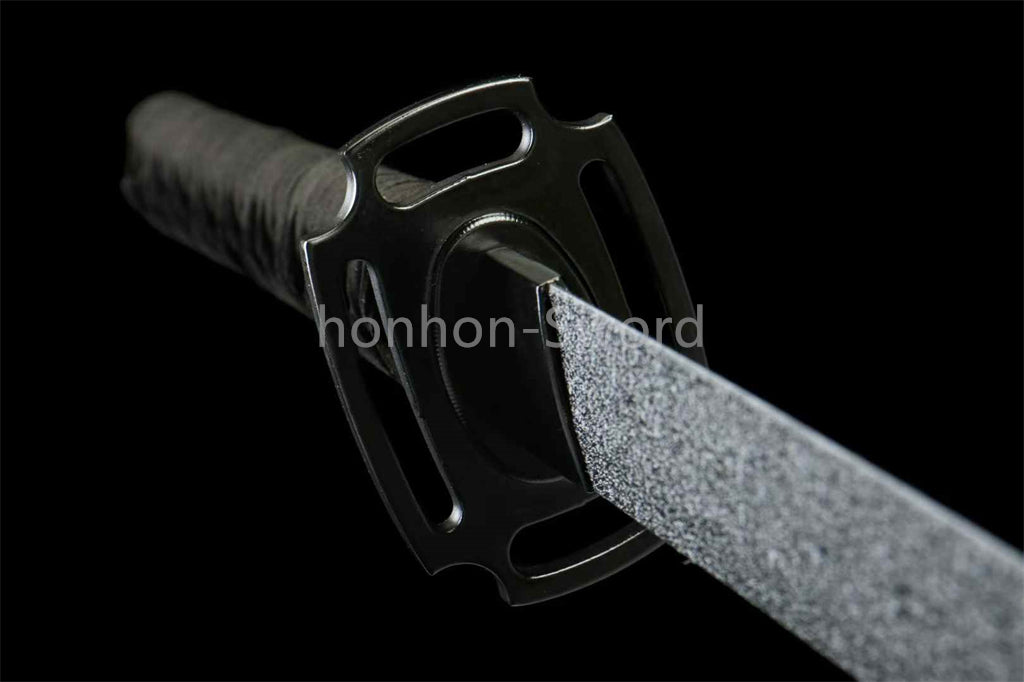 Ceramics Coated 1045 Carbon Steel Tactical Katana Japanese Samurai Sword Black