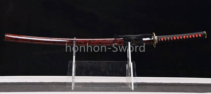 Katana en acier à haute teneur en manganèse, épée de samouraï japonais, prête pour la bataille, Saya blanche dorée 