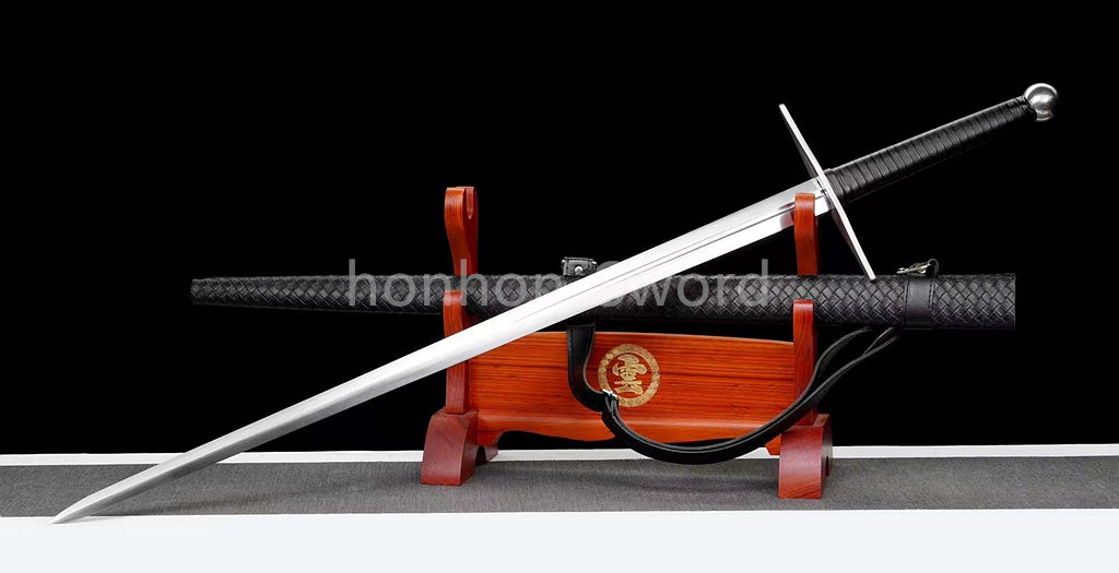 Katana en acier à haute teneur en manganèse, épée de samouraï japonais, prête pour la bataille, Saya blanche dorée 