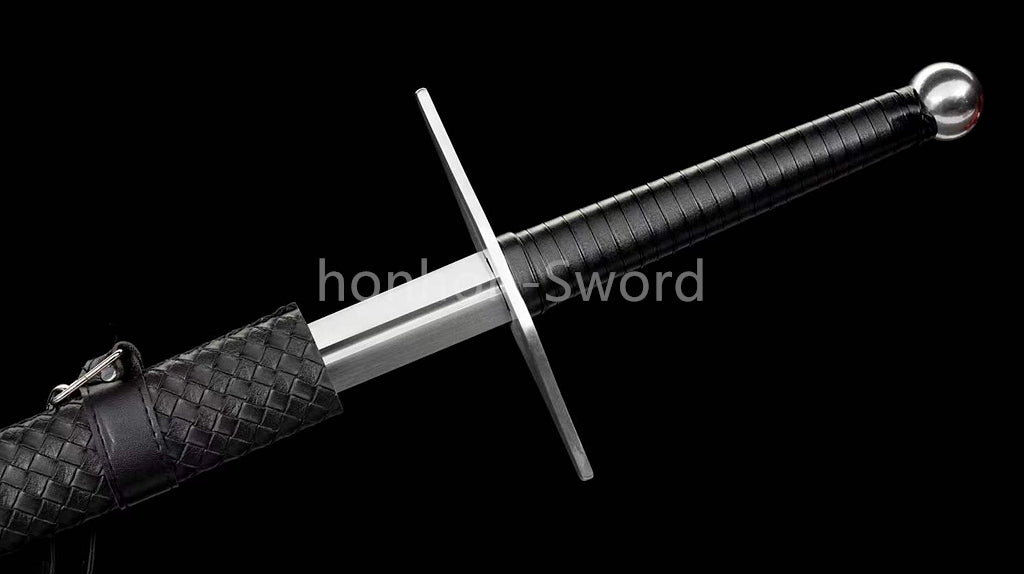 Katana en acier à haute teneur en manganèse, épée de samouraï japonais, prête pour la bataille, Saya blanche dorée 