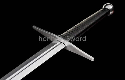 Katana en acier à haute teneur en manganèse, épée de samouraï japonais, prête pour la bataille, Saya blanche dorée 