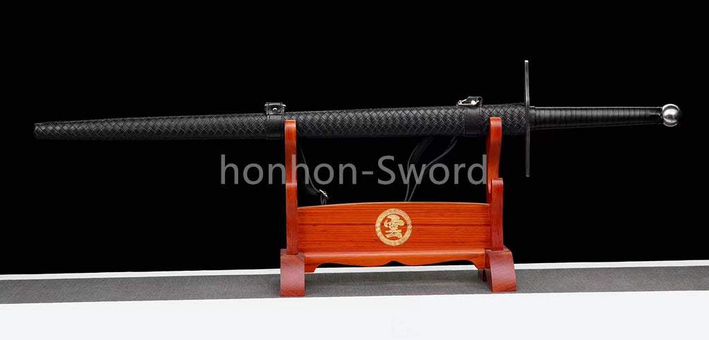 Katana en acier à haute teneur en manganèse, épée de samouraï japonais, prête pour la bataille, Saya blanche dorée 