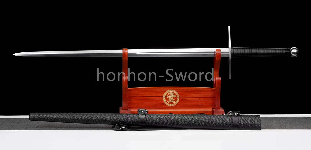 Katana en acier à haute teneur en manganèse, épée de samouraï japonais, prête pour la bataille, Saya blanche dorée 