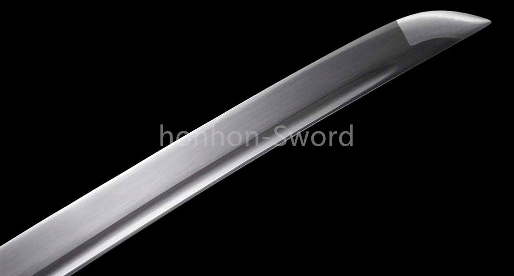 1095 Kohlenstoffstahl Katana Blaue Klinge Japanisches Samurai-Schwert Full Tang Schwarz 