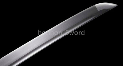 1095 Kohlenstoffstahl Katana Blaue Klinge Japanisches Samurai-Schwert Full Tang Schwarz 