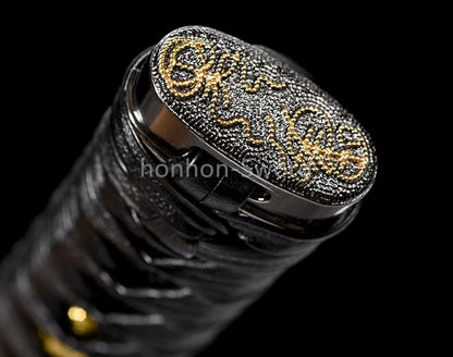 Japanese Tanto Handmade Carbon Steel Sword Full Tang Budget Sword Black