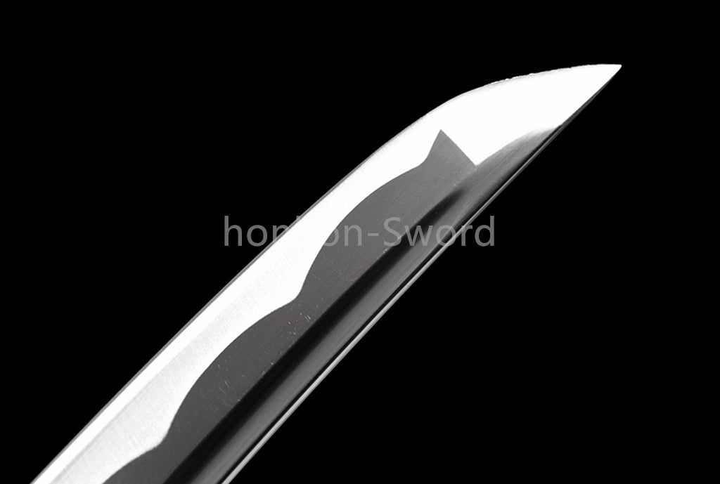 Katana à lame bleue en acier à haute teneur en carbone 1095, épée de samouraï japonais, épée complète noire 