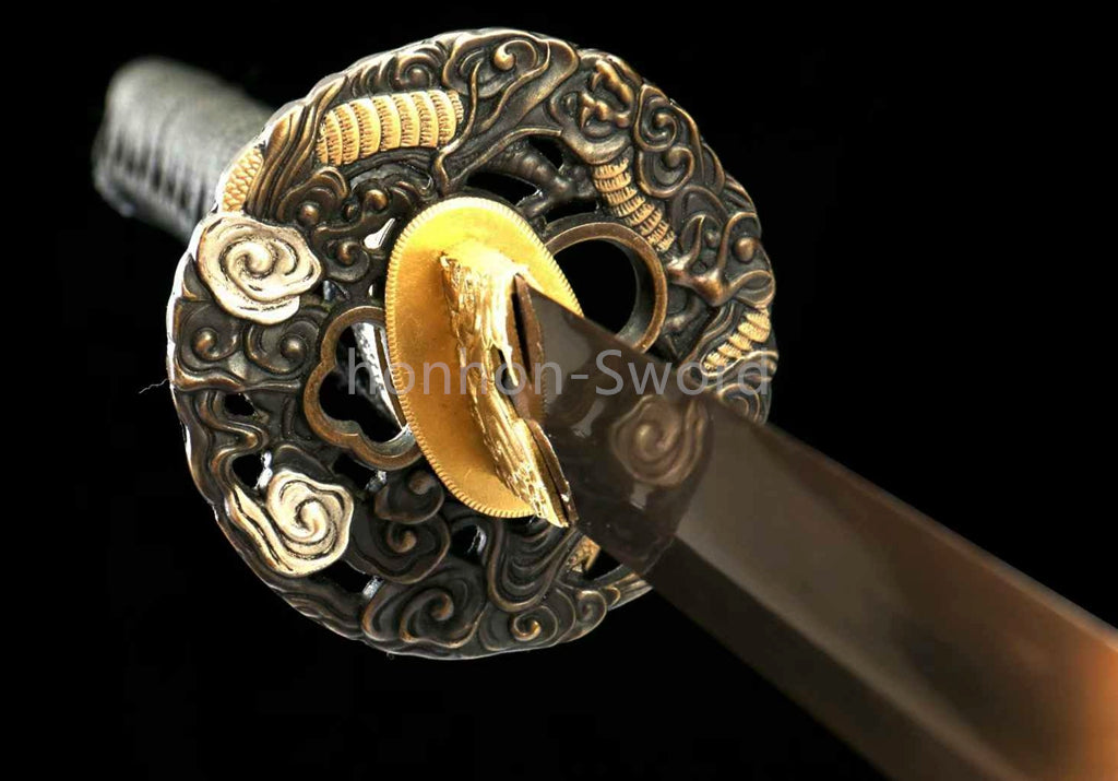 1095 High Carbon Steel Blade Japanese Samurai Katana Sword Sharp White Saya