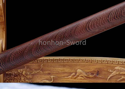 High Manganese Steel Chinese Tang Dynasty Jian Chinese Jian Sword Rosewood Sheath