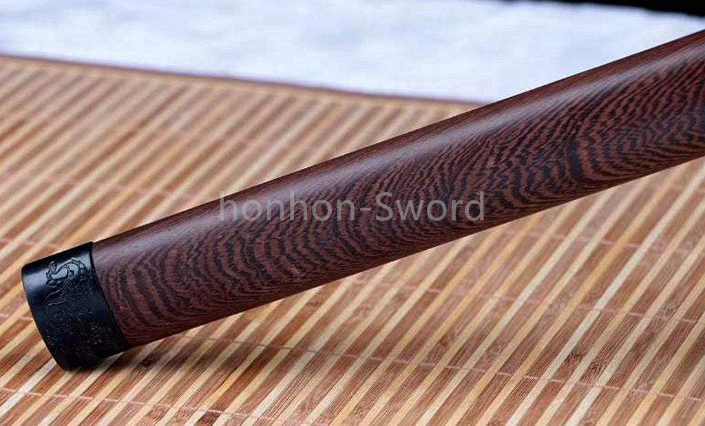 High Manganese Steel Chinese Tang Dynasty Jian Chinese Jian Sword Rosewood Sheath