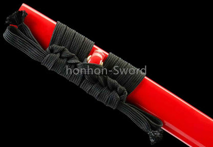 Katana en acier à haute teneur en manganèse, épée de samouraï japonais, prête pour la bataille, Saya blanche dorée 