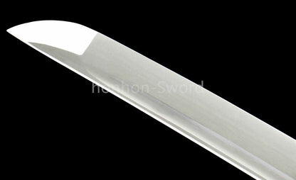 Katana en acier à haute teneur en manganèse, épée de samouraï japonais, prête pour la bataille, Saya blanche dorée 