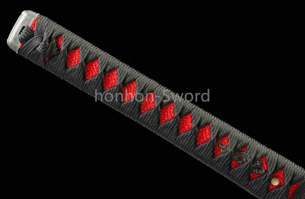 Katana en acier à haute teneur en manganèse, épée de samouraï japonais, prête pour la bataille, Saya blanche dorée 