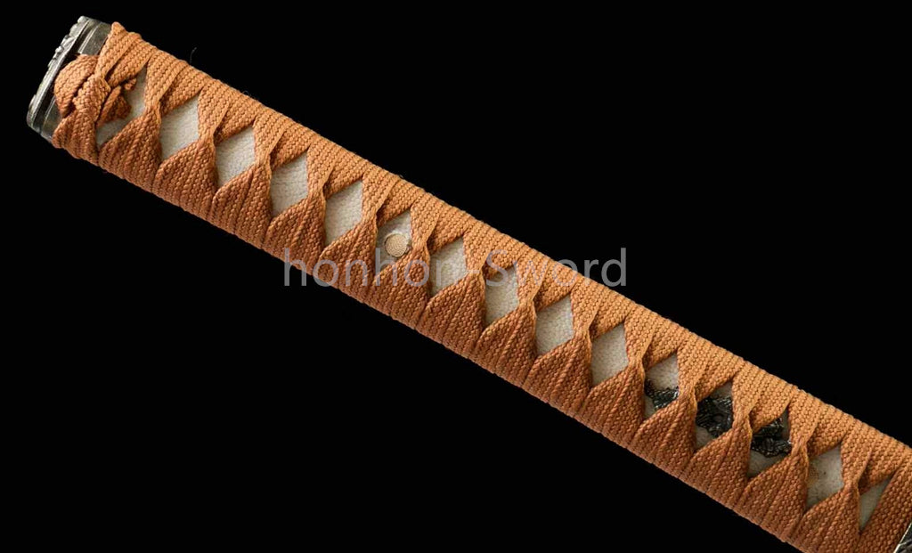 1095 Kohlenstoffstahl Katana Blaue Klinge Japanisches Samurai-Schwert Full Tang Schwarz 