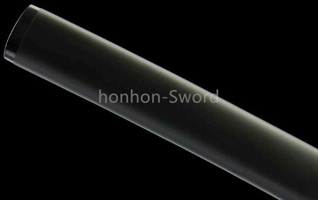 1095 Kohlenstoffstahl Katana Blaue Klinge Japanisches Samurai-Schwert Full Tang Schwarz 