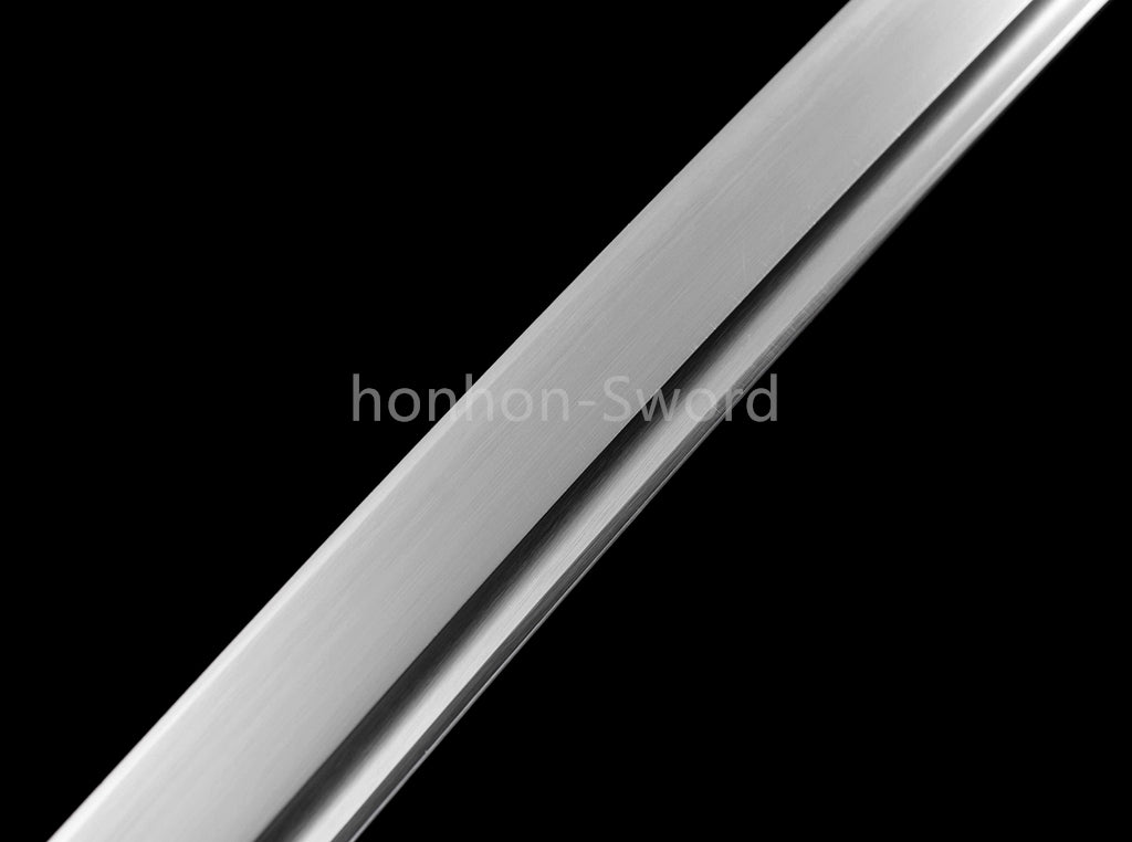 1095 Kohlenstoffstahl Katana Blaue Klinge Japanisches Samurai-Schwert Full Tang Schwarz 