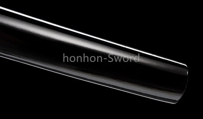 1095 Kohlenstoffstahl Katana Blaue Klinge Japanisches Samurai-Schwert Full Tang Schwarz 