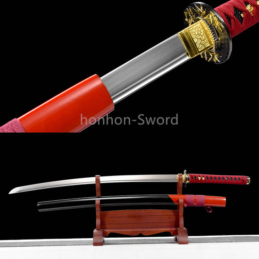 1095 High Carbon Steel Japanese Katana Samurai Sword Full Tang For Battle Real