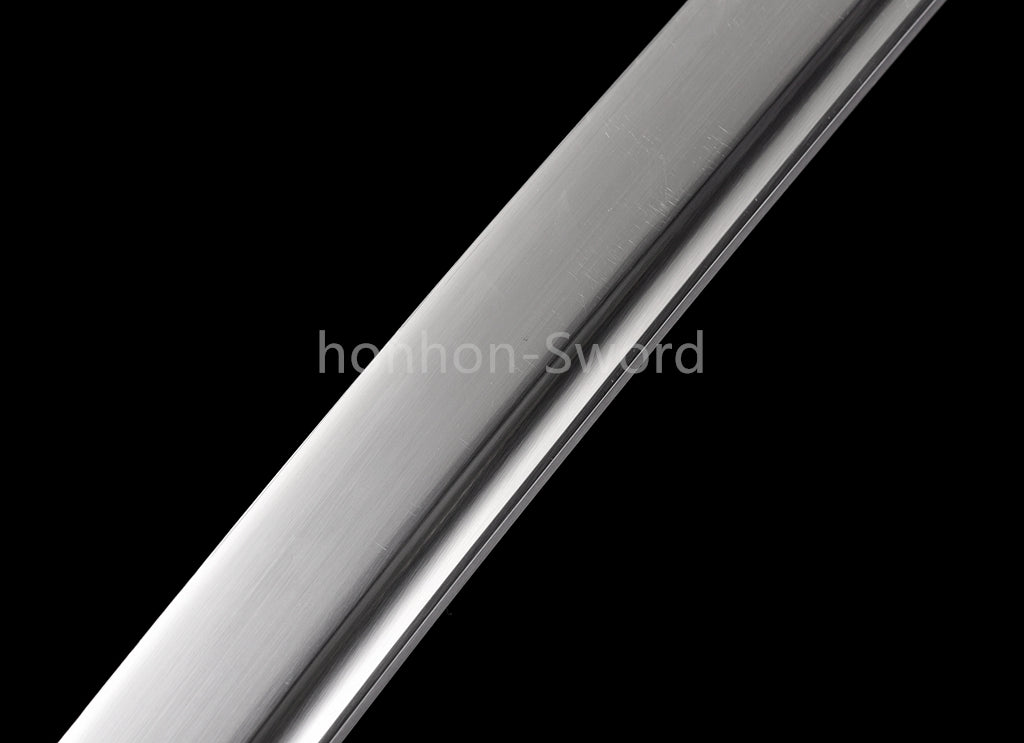 Katana en acier à haute teneur en manganèse, épée de samouraï japonais, prête pour la bataille, Saya blanche dorée 