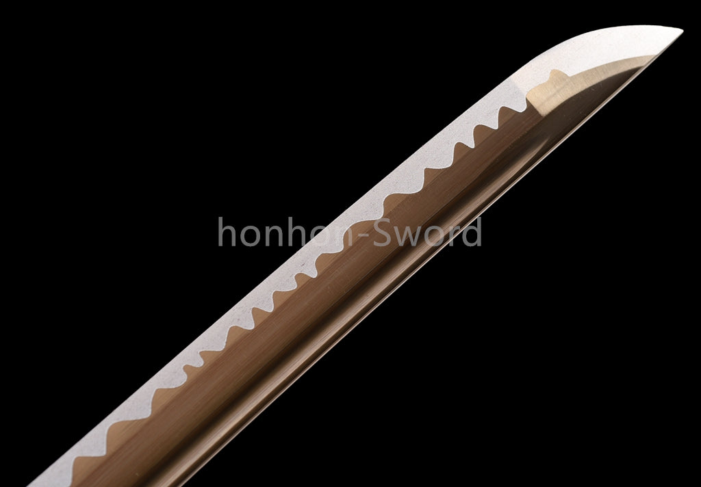 Katana à lame bleue en acier à haute teneur en carbone 1095, épée de samouraï japonais, épée complète noire 