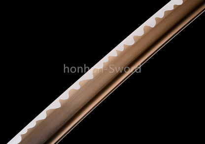 Katana à lame bleue en acier à haute teneur en carbone 1095, épée de samouraï japonais, épée complète noire 