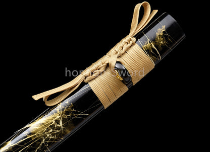 Katana à lame bleue en acier à haute teneur en carbone 1095, épée de samouraï japonais, épée complète noire 