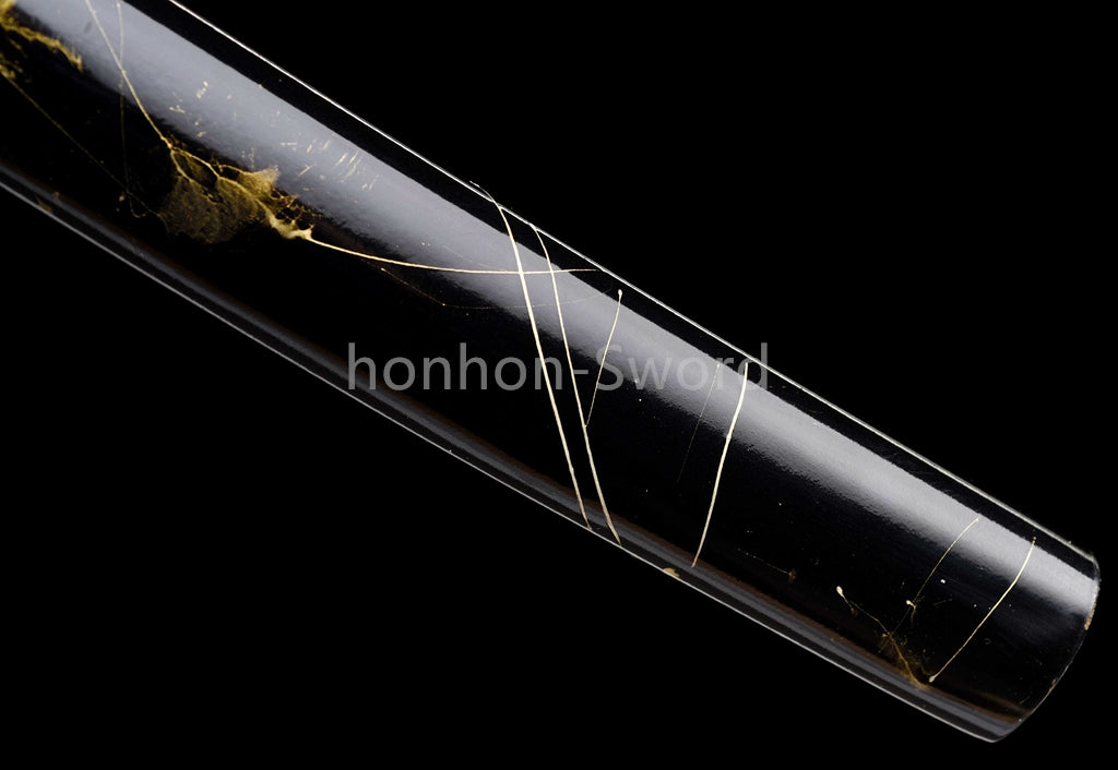 Katana à lame bleue en acier à haute teneur en carbone 1095, épée de samouraï japonais, épée complète noire 