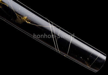 Katana à lame bleue en acier à haute teneur en carbone 1095, épée de samouraï japonais, épée complète noire 