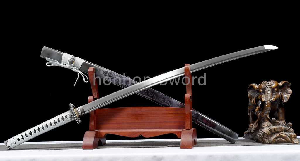 High Manganese Steel Japanese Katana Samurai Sword Full Tang Sharp Battle Ready