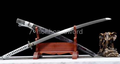 High Manganese Steel Japanese Katana Samurai Sword Full Tang Sharp Battle Ready