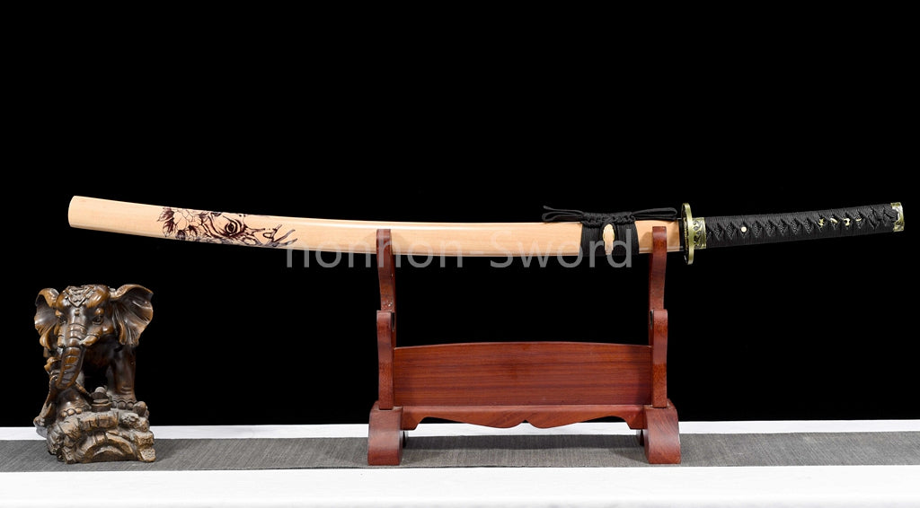 High Manganese Steel Japanese Katana Samurai Sword Full Tang Real Battle Ready