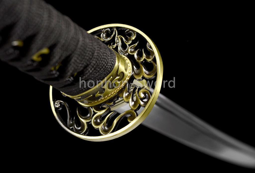 High Manganese Steel Japanese Katana Samurai Sword Full Tang Real Battle Ready