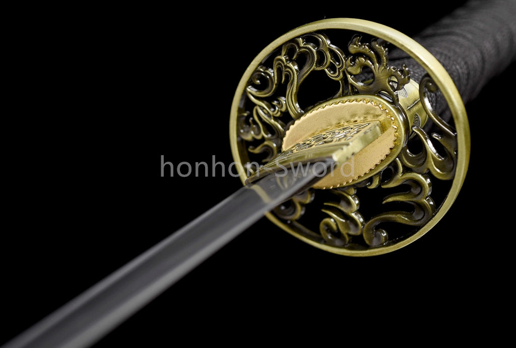 High Manganese Steel Japanese Katana Samurai Sword Full Tang Real Battle Ready