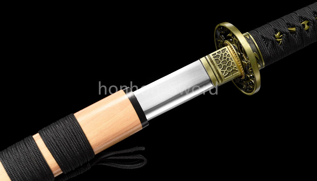 High Manganese Steel Japanese Katana Samurai Sword Full Tang Real Battle Ready