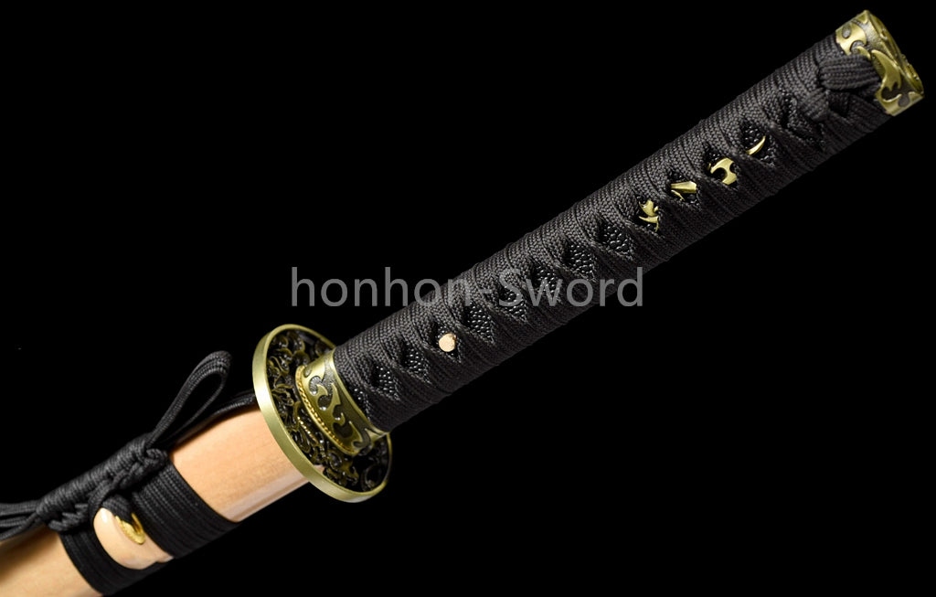High Manganese Steel Japanese Katana Samurai Sword Full Tang Real Battle Ready