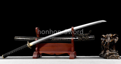 High Manganese Steel Japanese Katana Samurai Brass Tsuba Sword Full Tang Real