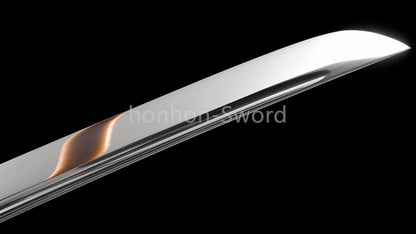 High Manganese Steel Japanese Katana Samurai Brass Tsuba Sword Full Tang Real