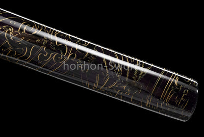 High Manganese Steel Japanese Katana Samurai Brass Tsuba Sword Full Tang Real