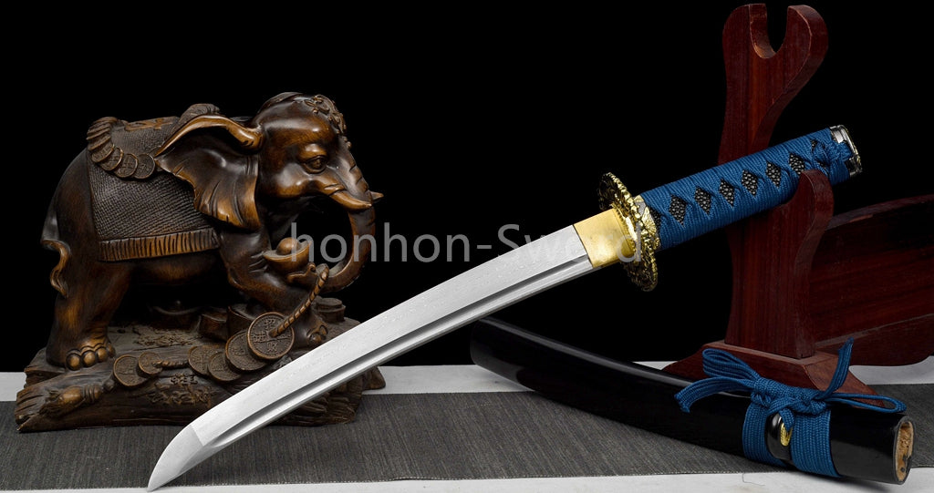 12'' Japanese Tanto High Manganese Steel Samurai Sword Full Tang Sharp For Battle