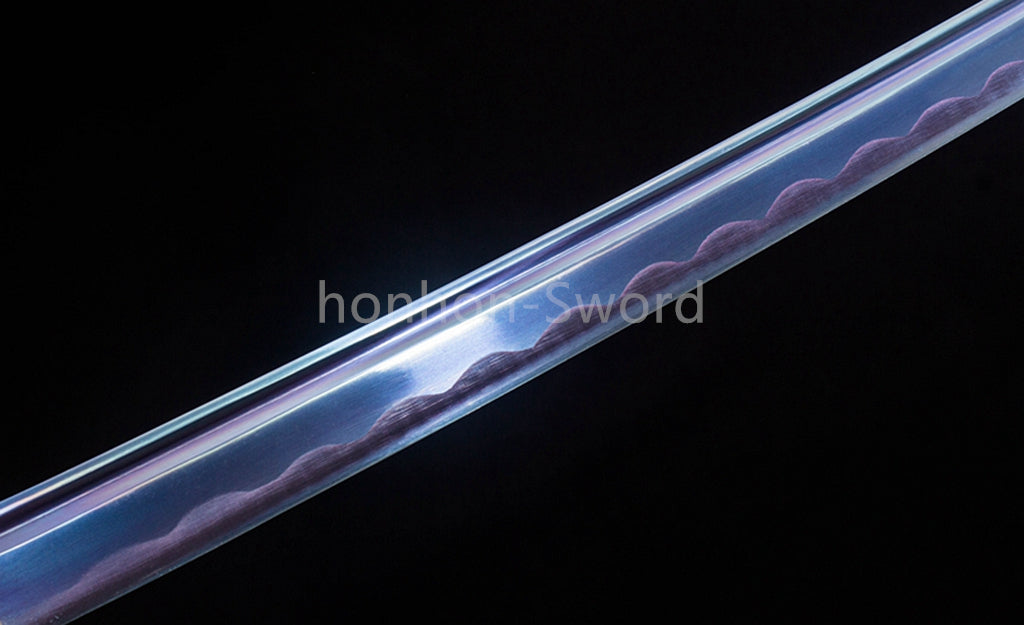 Japanese Katana High Manganese Steel Blue Blade Samurai Sword Full Tang Sharp