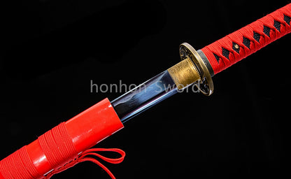 High Manganese Steel Full Tang Japanese Katana Samurai Sword Sharp For Battle