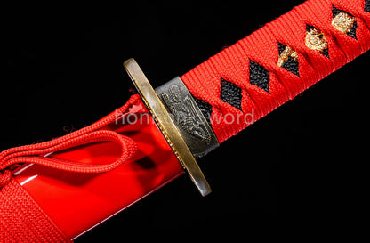 High Manganese Steel Full Tang Japanese Katana Samurai Sword Sharp For Battle