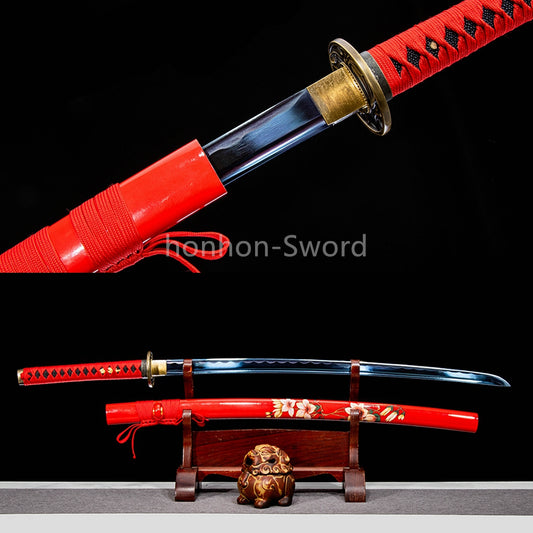 High Manganese Steel Full Tang Japanese Katana Samurai Sword Sharp For Battle
