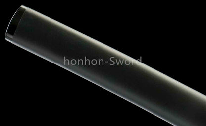 1095 Kohlenstoffstahl Katana Blaue Klinge Japanisches Samurai-Schwert Full Tang Schwarz 