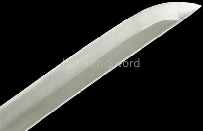 1095 Kohlenstoffstahl Katana Blaue Klinge Japanisches Samurai-Schwert Full Tang Schwarz 