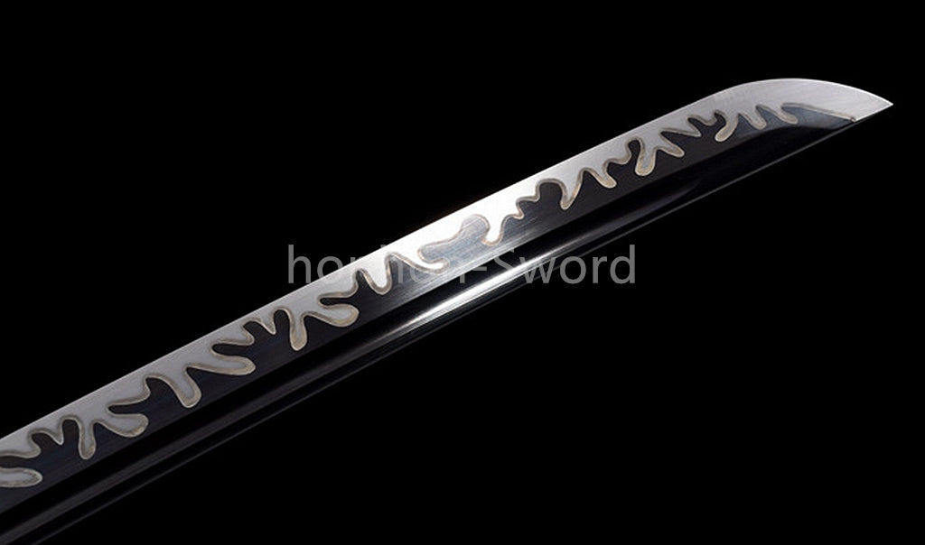 Japanese Katana 1095 High Carbon Steel Samurai Sword Full Tang Sharp Real Black
