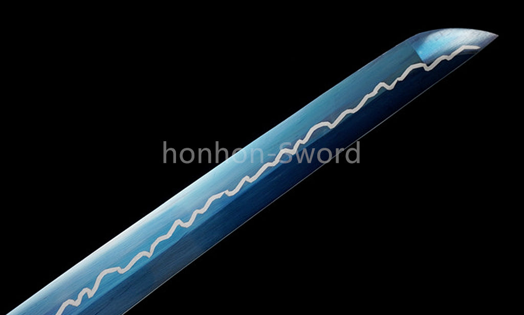 Katana en acier à haute teneur en manganèse, épée de samouraï japonais, prête pour la bataille, Saya blanche dorée 