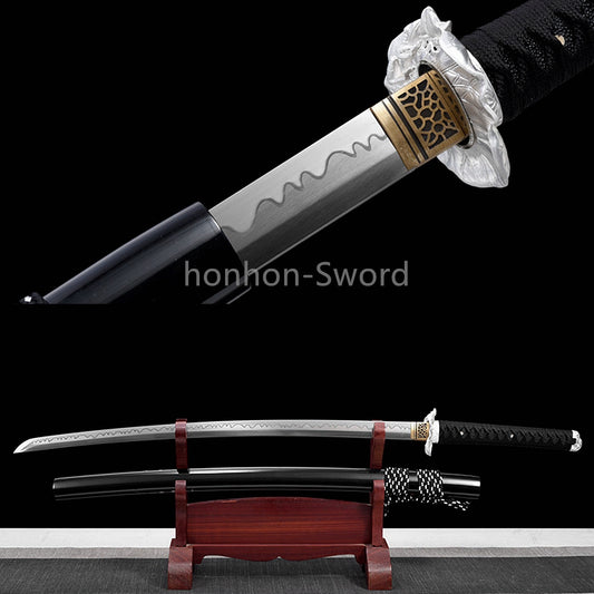1095 High Carbon Steel Japanese Katana Samurai Sword Full Tang Sharp Real Black