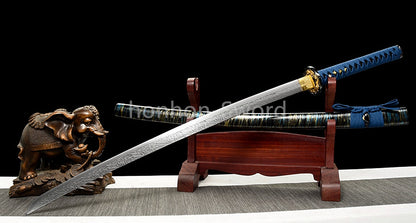 Japanese Katana Samurai 1095 High Carbon Steel Sword Full Tang Sharp For Battle