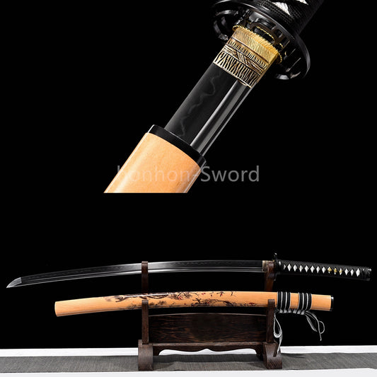1095 High Carbon Steel Japanese Katana Samurai Sword Full Tang Real For Battle